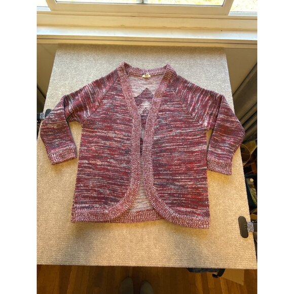 Forever 21 Open Front Aztec Pattern Knit Cardigan Sweater L - Picture 6 of 9